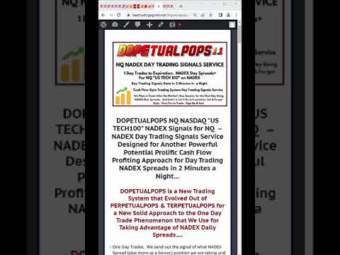 Introducing DOPETUALPOPS NQ US Tech 100 NADEX Spreads Trading Signals