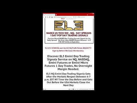 Brief Intro EL3 Emini Day Trading Signals Service on NQ