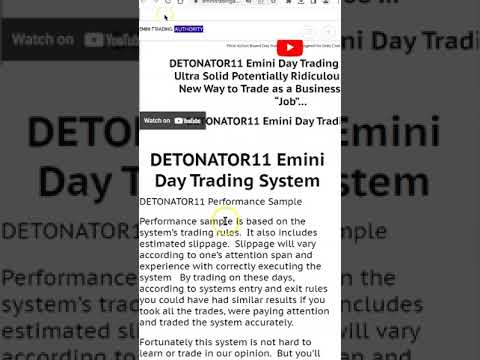 DETONATOR11 Emini Day Trading System Explaiend