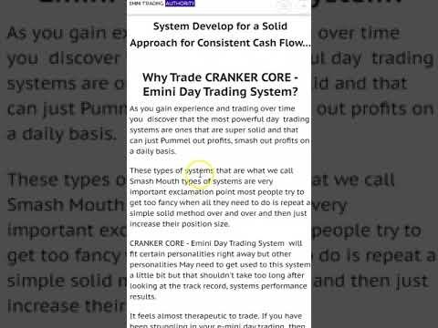 Why Trade CRANKER CORE   Emini Day Trading System