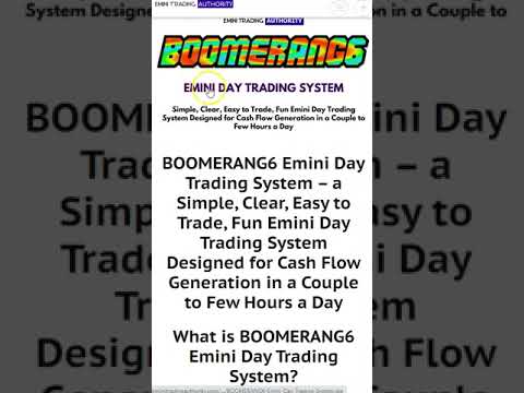 BOOMERANG6 Emini Day Trading System is a Great System for Beginners