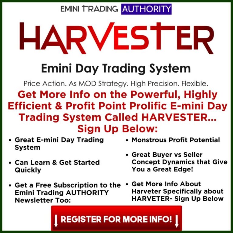 Are You Ready to Take Your Trading to the Next Level? HARVESTER Emini Day Trading System – Revolutionize Your Trading